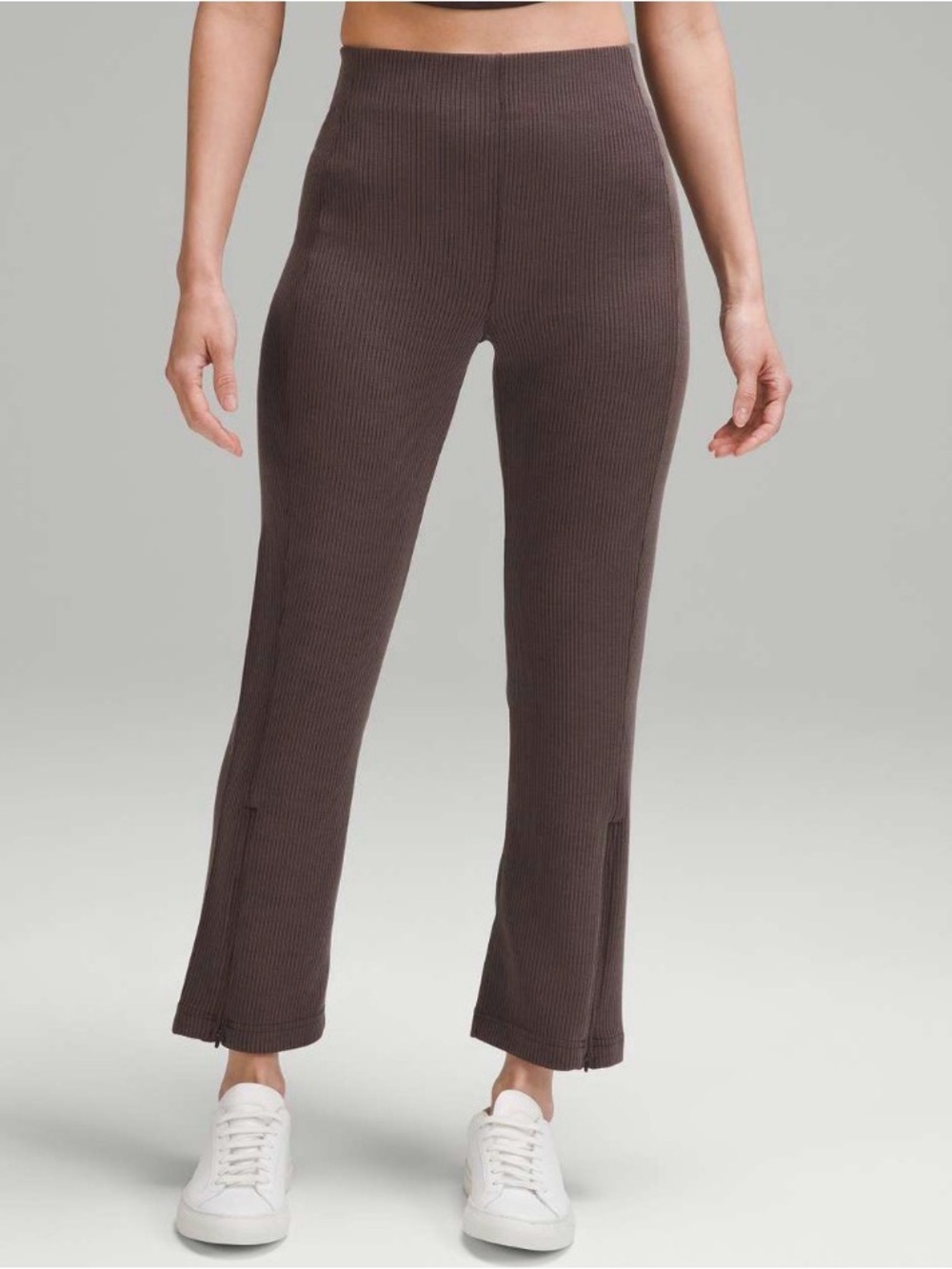 Lululemon Ribbed SoftStreme High-Rise Cropped 25” Pants Espresso Size 6 - Picture 11 of 11